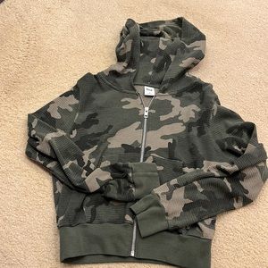 Tna brand from aritzia. Size medium zip sweatshirt camo  lightly worn